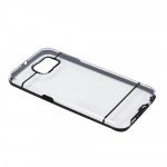 Wholesale Samsung Galaxy S6 Edge Transparent Gummy Hybrid Case (Black)